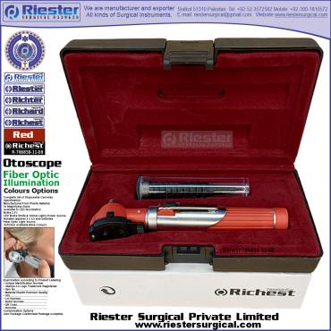 Richest-786858-11-8 Mini Otoscope Fiber Optic Red Black with Cannula in Box Packed Professional fine Premium Quality Material for Medical Device Richest-786858-11-8 Mini Otoscope Fiber Optic Red Black with Cannula in Box Packed Professional fine Premium Quality Material for Medical Device