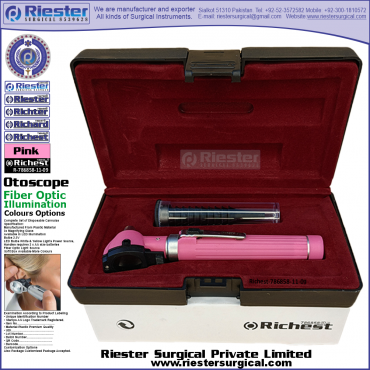 Richest-786858-11-9 Mini Otoscope Fiber Optic Pink with Cannula in Box Packed Professional fine Premium Quality Material for Medical Device Richest-786858-11-9 Mini Otoscope Fiber Optic Pink with Cannula in Box Packed Professional fine Premium Quality Material for Medical Device