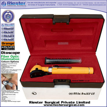 Richard-786857-11-13 Mini Otoscope Fiber Optic Orange with Cannula in Box Packed Professional fine Premium Quality Material for Medical Device Richard-786857-11-13 Mini Otoscope Fiber Optic Orange with Cannula in Box Packed Professional fine Premium Quality Material for Medical Device