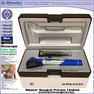 Richter-786856-11-4 Mini Otoscope Fiber Optic Blue with Cannula in Box Packed Professional fine Premium Quality Material for Medical Device Richter-786856-11-4 Mini Otoscope Fiber Optic Blue with Cannula in Box Packed Professional fine Premium Quality Material for Medical Device