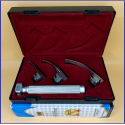 Laryngoscope Conventional Standard Macintosh 3 Blade 0-1-2 Set Child Handle Reusable Blades Premium Quality Plastics Box Blister Packing  Maroon Colour into Lapa Boxboard Box Packed