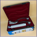 Laryngoscope Conventional Standard Macintosh 3 Blade 1-2-3 Set Child Handle Reusable Blades Premium Quality Plastics Box Blister Packing  Maroon Colour into Lapa Boxboard Box Packed