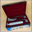 Laryngoscope Conventional Standard Macintosh 3 Blade 2-3-4 Set Adult Handle Reusable Blade Premium Quality Plastics Box Blister Packing Maroon Colours into Lapa Boxboard Box Packed