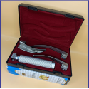 Laryngoscope Conventional Standard Macintosh 3 Blade 2-3-4 Set Adult Handle Reusable Blade Premium Quality Plastics Box Blister Packing Maroon Colours into Lapa Boxboard Box Packed