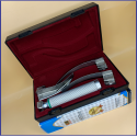 Laryngoscope Macintosh Fiber Optic 3 Blade 2-3-4 Set Adult Handle Premium Quality Reusable Blade Premium Quality Plastics Box  Maroon Colour Blister Packing into Lapa Boxboard Box Packed