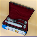 Laryngoscope Macintosh Fiber Optic 3 Blade 2-3-4 Set Adult Handle Premium Quality Reusable Blade Premium Quality Plastics Box  Maroon Colour Blister Packing into Lapa Boxboard Box Packed