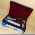 Laryngoscope Macintosh Fiber Optic 3 Blade 2-3-4 Set Adult Handle Premium Quality Reusable Blades Premium Quality Hard Box  Maroon Colour Blister Packing into Lapa Boxboard Box Packed