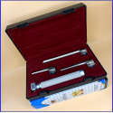 Laryngoscope Conventional Standard Miller 3 Blade 0-1-2 Set Child Handle Premium Quality Reusable Blades Premium Quality Plastics Box Maroon Colour Blister Packing  into Lapa Boxboard Box Packed