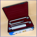 Laryngoscope Conventional Standard Miller 3 Blade 2-3-4 Set Adult Handle Reusable Blades Premium Quality Plastics Box Maroon Colour Blister Packing  into Lapa Boxboard Box Packed