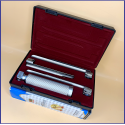 Laryngoscope Conventional Standard Miller 3 Blade 2-3-4 Set Adult Handle Reusable Blades Premium Quality Plastics Box Maroon Colour Blister Packing  into Lapa Boxboard Box Packed