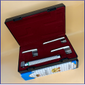 Laryngoscope Miller Fiber Optic 3 Blade 00-0-1 Set Child Handle Premium Quality Reusable Blades Premium Quality Hard Box Maroon Colour Blister Packing into Lapa Boxboard Box Packed
