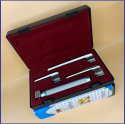 Laryngoscope Miller Fiber Optic 3 Blade 0-1-2  Set Child Handle Premium Quality Reusable Blades Premium Quality Plastics Box Maroon Colour Blister Packing into Lapa Boxboard Box Packed