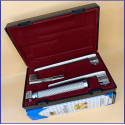 Laryngoscope Miller Fiber Optic 3 Blade 1-2-3  Set Child Handle Premium Quality Reusable Blades Premium Quality Hard Box Maroon Colour Blister Packing into Lapa Boxboard Box Packed
