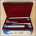 Laryngoscope Miller Fiber Optic 3 Blade 1-2-3  Set Child Handle Premium Quality Reusable Blades Premium Quality Hard Box Maroon Colour Blister Packing into Lapa Boxboard Box Packed