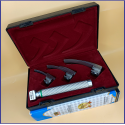 Laryngoscope integral Macintosh Fiber Optic 3 Blade 0-1-2 Set Child Handle Premium Quality Reusable Blades Premium Quality Hard Box Maroon Colour Blister Packing into Lapa Boxboard Box Packed