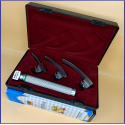 Laryngoscope integral Macintosh Fiber Optic 3 Blade 0-1-2 Set Child Handle Premium Quality Reusable Blades Premium Quality Hard Box Maroon Colour Blister Packing into Lapa Boxboard Box Packed