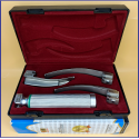 Laryngoscope integral Macintosh Fiber Optic 3 Blade 2-3-4 Set Adult Handle Premium Quality Reusable Blades Premium Quality Hard Box Maroon Colour Blister Packing into Lapa Boxboard Box Packed