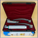 Laryngoscope integral Macintosh Fiber Optic 3 Blade 2-3-4 Set Adult Handle Reusable Blades Premium Quality Plastics Box Maroon Colour Blister Packing into Lapa Boxboard Box Packed