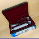 Laryngoscope Standard Macintosh Fiber Optic 3 Blade 1-2-3 Set Adult Handle Reusable Blades Stainless Steel Standard Quality Blades Premium Quality  Hard Box Maroon Colour Blister Packing into Lapa Boxboard Box Packed