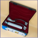 Laryngoscope Standard Macintosh Fiber Optic 3 Blade 1-2-3 Set Adult Handle Reusable Blades Stainless Steel Standard Quality Blades Premium Quality  Hard Box Maroon Colour Blister Packing into Lapa Boxboard Box Packed
