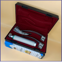 Laryngoscope Standard Macintosh Fiber Optic 3 Blade 2-3-4 Set Adult Handle Reusable Blades Stainless Steel Standard Quality Blades Premium Quality Hard Box Maroon Colour Blister Packing into Lapa Boxboard Box Packed