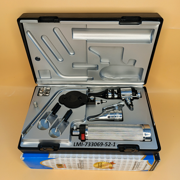 ENT Diagnostic Set Premium Quality For ENT Diagnostic Instrument Set Plastics Box Soft Blister Packing Sliver Gary Colour into Lapa Boxboard Box Packed
