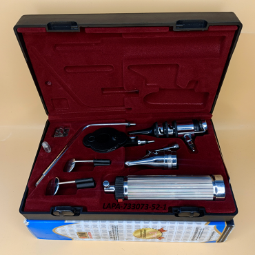ENT Diagnostic Set Premium Quality For ENT Diagnostic Instrument Set Plastics Box Maroon Soft Blister Packing Colour into Lapa Boxboard Box Packed