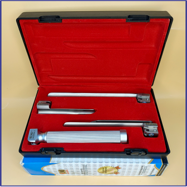 Laryngoscope Conventional Standard Miller 3 Blade 1-2-3 Set Child Handle Reusable Blades Premium Quality Plastics Box Red Colour Blister Packing  into Lapa Boxboard Box Packed