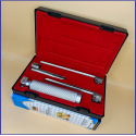 Laryngoscope Conventional Standard Miller 3 Blade 1-2-3 Set Adult Handle Reusable Blades Premium Quality Plastics Box Red Colour Blister Packing  into Lapa Boxboard Box Packed