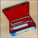 Laryngoscope Conventional Standard Miller 3 Blade 2-3-4 Set Adult Handle Reusable Blades Premium Quality Plastics Box Red Colour Blister Packing  into Lapa Boxboard Box Packed