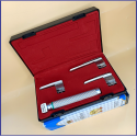 Laryngoscope Miller Fiber Optic 3 Blade 00-0-1 Set Child Handle Premium Quality Reusable Blades Premium Quality Plastics Box Red Colour Blister Packing into Lapa Boxboard Box Packed
