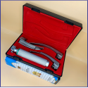 Laryngoscope integral Macintosh Fiber Optic 3 Blade 2-3-4 Set Adult Handle Premium Quality Reusable Blades Premium Quality Plastics Box Red Colour Blister Packing into Lapa Boxboard Box Packed