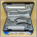 Laryngoscope Conventional Standard Macintosh 3 Blade 1-2-3 Set Adult Handle Premium Quality Plastics Box Blister Packing Sliver Gary Colour into Lapa Boxboard Box Packed