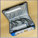 Laryngoscope Conventional Standard Macintosh 4 Blade 0-1-2-3 Set Adult Handle Premium Quality Plastics Box Blister Packing Sliver Gary Colour into Lapa Boxboard Box Packed