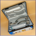 Laryngoscope Macintosh Fiber Optic 3 Blade 1-2-3 Set Adult Handle Premium Quality Reusable Blades Premium Quality Plastics Box Blister Packing Sliver Gary Colour into Lapa Boxboard Box Packed