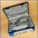 Laryngoscope Macintosh Fiber Optic 3 Blade 2-3-4 Set Adult Handle Premium Quality Reusable Blades Premium Quality Plastics Box Blister Packing Sliver Gary Colour into Lapa Boxboard Box Packed