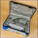 Laryngoscope Macintosh Fiber Optic 3 Blade 2-3-4 Set Adult Handle Premium Quality Reusable Blades Premium Quality Plastics Box Blister Packing Sliver Gary Colour into Lapa Boxboard Box Packed