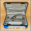 Laryngoscope Macintosh Fiber Optic 3 Blade 2-3-4 Set Adult Handle Premium Quality Reusable Blades Premium Quality Plastics Box Blister Packing Sliver Gary Colour into Lapa Boxboard Box Packed