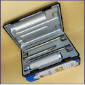 Laryngoscope Conventional Standard Miller 3 Blade 2-3-4 Set Adult Handle Premium Quality Plastics Box Blister Packing Sliver Gary Colour into Lapa Boxboard Box Packed