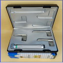 Laryngoscope Miller Fiber Optic 3 Blade 00-0-1 Set Child Handle Premium Quality Reusable Blades Premium Quality Plastics Box Blister Packing Sliver Gary Colour into Lapa Boxboard Box Packed