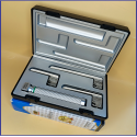 Laryngoscope Miller Fiber Optic 3 Blade 0-1-2  Set Child Handle Premium Quality Reusable Blades Premium Quality Plastics Box Blister Packing Sliver Gary Colour into Lapa Boxboard Box Packed
