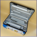 Laryngoscope Miller Fiber Optic 3 Blade 1-2-3  Set Child Handle Premium Quality Reusable Blades Premium Quality Plastics Box Blister Packing Sliver Gary Colour into Lapa Boxboard Box Packed