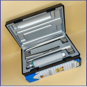 Laryngoscope Miller Fiber Optic 3 Blade 2-3-4  Set Adult Handle Premium Quality Reusable Blades Premium Quality Plastics Box Blister Packing Sliver Gary Colour into Lapa Boxboard Box Packed