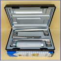 Laryngoscope Miller Fiber Optic 3 Blade 2-3-4  Set Adult Handle Premium Quality Reusable Blades Premium Quality Plastics Box Blister Packing Sliver Gary Colour into Lapa Boxboard Box Packed