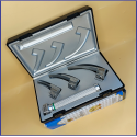 Laryngoscope integral Macintosh Fiber Optic 3 Blade 0-1-2 Set Child Handle Premium Quality Reusable Blades Premium Quality Plastics Box Blister Packing Sliver Gary Colour into Lapa Boxboard Box Packed