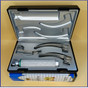 Laryngoscope integral Macintosh Fiber Optic 3 Blade 1-2-3 Set Adult Handle Premium Quality Reusable Blades Premium Quality Plastics Box Blister Packing Sliver Gary Colour into Lapa Boxboard Box Packed