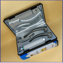 Laryngoscope integral Macintosh Fiber Optic 3 Blade 2-3-4 Set Adult Handle Premium Quality Reusable Blades Premium Quality Plastics Box Blister Packing Sliver Gary Colour into Lapa Boxboard Box Packed