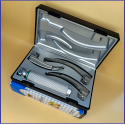 Laryngoscope integral Macintosh Fiber Optic 3 Blade 2-3-4 Set Adult Handle Premium Quality Reusable Blades Premium Quality Plastics Box Blister Packing Sliver Gary Colour into Lapa Boxboard Box Packed