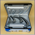 Laryngoscope integral Macintosh Fiber Optic 4 Blade 0-1-2-3 Set Adult Handle Premium Quality Reusable Blades Premium Quality Plastics Box Blister Packing Sliver Gary Colour into Lapa Boxboard Box Packed