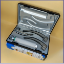 Laryngoscope integral Macintosh Fiber Optic 3 Blade 2-3-4 Set Adult Handle Premium Quality Reusable Blade Premium Quality Plastics Box Blister Packing Sliver Gary Colour into Lapa Boxboard Box Packed